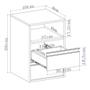 Imagem de Mesa de Cabeceira 2 Gavetas 100 MDF Select Belmax