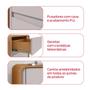 Imagem de Mesa de Cabeceira 2 Gavetas Loop Amendoa Clean/Off White -  Lopas