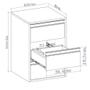 Imagem de Mesa de Cabeceira 3 Gavetas 100 MDF  Select Belmax