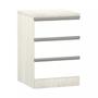 Imagem de Mesa de Cabeceira 3 Gavetas 40cm Estrutura Legno Crema Prime Plus Luciane Móveis