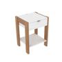 Imagem de Mesa de Cabeceira AZ1016 Amêndoa/Branco Tecnomobili
