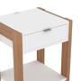 Imagem de Mesa de Cabeceira AZ1016 Amêndoa/Branco Tecnomobili
