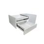 Imagem de Mesa De Cabeceira C Gaveta Secreta Lado Esquerdo Mdf Branco