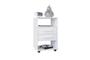 Mesa de Cabeceira CIE Com Nicho 2 Gavetas Cor Branco - SM Imagem de Mesa de Cabeceira CIE Com Nicho 2 Gavetas Cor Branco