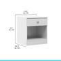 Imagem de Mesa de Cabeceira com 1 Gaveta 40x45cm London Branco 6500