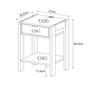Imagem de Mesa de Cabeceira com 1 Gaveta 41x54cm Branco