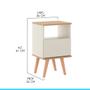 Imagem de Mesa de Cabeceira com 1 Gaveta Vicenza 36 x 61 Cm MDP Champanhe 0636 MENU