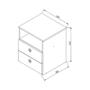 Imagem de Mesa de Cabeceira com 2 Gavetas Multimóveis CR35099
