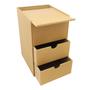 Imagem de Mesa de Cabeceira Com 3 Repartição Com 2 Gavetas 40x27,5x25 Mdf Madeira