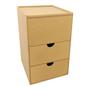 Imagem de Mesa de Cabeceira Com 3 Repartição Com 2 Gavetas 40x27,5x25 Mdf Madeira