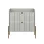 Imagem de mesa de cabeceira com gaveta off white para quarto 60cm