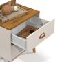 Imagem de Mesa de Cabeceira Compacta Retrô Mesinha Canto Cama Decore Quarto Com Gaveta - Madero New