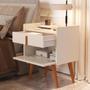 Mesa de Cabeceira Davi 1 Gaveta 1 Porta Pés Palito Off White - JM Casa dos Moveis - JM Casa dos Móveis Imagem de Mesa de Cabeceira Davi 1 Gaveta 1 Porta Pés Palito Off White - JM Casa dos Moveis
