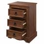 Imagem de Mesa de Cabeceira de Madeira com 3 Gavetas Mahogany