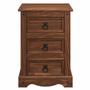Imagem de Mesa de Cabeceira de Madeira com 3 Gavetas Mahogany