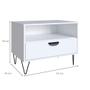 Imagem de Mesa de Cabeceira Drawer 1 GV Branca 67 cm