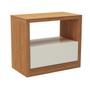 Imagem de Mesa de Cabeceira em MDF 67 cm com 1 Gaveta TW140 Freijó/Off White Dalla Costa