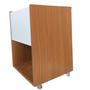 Imagem de Mesa De Cabeceira Freijó Rodas De Gel 100% Mdf Com 2 Gavetas 55x45x35