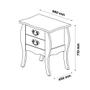 Imagem de mesa de cabeceira grande 2 gavetas estilo classico retro