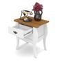 Imagem de mesa de cabeceira grande 2 gavetas estilo classico retro