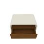 Imagem de Mesa de Cabeceira Innova 1 Gaveta Pés em Madeira OffWhite Com Castanho - Rede Móveis
