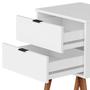 Imagem de Mesa de Cabeceira JB 1818 Mesinha Apoio Decorativa Quarto Criado Moderno com 2 Gavetas Várias Cores