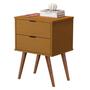 Imagem de Mesa de Cabeceira JB 1818 Mesinha Apoio Decorativa Quarto Criado Moderno com 2 Gavetas Várias Cores