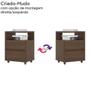 Imagem de Mesa De Cabeceira Lacy 02 Gavetas Henn Castanho