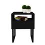Imagem de Mesa de Cabeceira Lateral Nicho com Gaveteiro Square Preto Laca