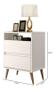 Imagem de Mesa de Cabeceira Lotus 2 gavetas Off white - Comprar Moveis em Casa