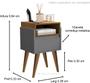 Imagem de Mesa de Cabeceira Luxo com 1 Gaveta Pés Palito Yasmim Plus - Cores - Comprar Moveis para sua Casa