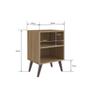 Imagem de Mesa de Cabeceira Nicho 39cm com Prateleira e Pés Palito Retrô Oak