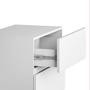 Imagem de mesa de cabeceira pequena para quarto unic 45cm de parede suspensa com 2 gavetas estilo classico