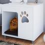 Imagem de Mesa de Cabeceira Pet com Almofada PET002 Branco - Completa Móveis