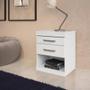 Imagem de Mesa de Cabeceira Plus Com 2 Gavetas Branco