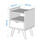 Imagem de Mesa De Cabeceira Quarto Retrô Pés Palito Com Nicho e 1 Gaveta Classic Decor Cores G2 Plus
