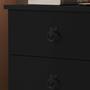 Imagem de Mesa de Cabeceira Retrô com Pés Palito Madri com 3 gavetas para quarto - Preto
