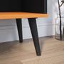 Imagem de Mesa de cabeceira retro com prateleira bide Charme Criado Quarto