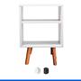 Imagem de Mesa de Cabeceira Retrô Pé Palito 52x30x35 Branco