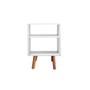 Imagem de Mesa de Cabeceira Retrô Pé Palito 52x30x35 Branco