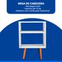 Imagem de Mesa de Cabeceira Retrô Pé Palito 52x30x35 Branco