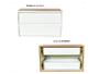 Imagem de Mesa de Cabeceira Suspensa Para Quarto Com 2 Gavetas Montado 30x30x20cm MDF Branco TX