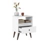 Imagem de Mesa de Cabeceira Wood New Branco Nicho Quarto EJ Móveis