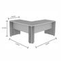 Imagem de Mesa De Canto Em L 1,36 M x 1,96 M Madeirado Com Bege