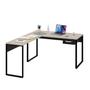 Imagem de Mesa de Canto em L Escrivaninha com Gaveta Industrial 135x150cm