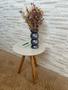 Imagem de Mesa de canto laqueada com vidro tripé - ll móveis - off white