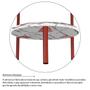 Imagem de Mesa de Canto Lateral Nairóbi Redonda Cobre e Vulcano