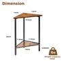 Imagem de Mesa de Canto Pequena para Espaços Compactos - Mesa Lateral Triangular para Sala ou Quarto