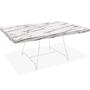 Imagem de Mesa de Centro Amsterdã Retangular em Aço e MDF Clean - Branca e Vulcano