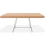 Imagem de Mesa de Centro Amsterdã Retangular em Aço e MDF Clean - Prata e Jade